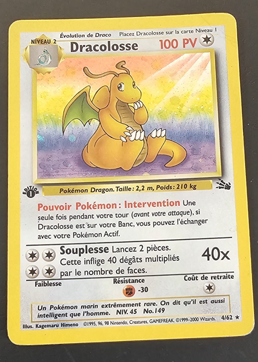 Carte Pokémon Dracolosse 1ere édition 4/62